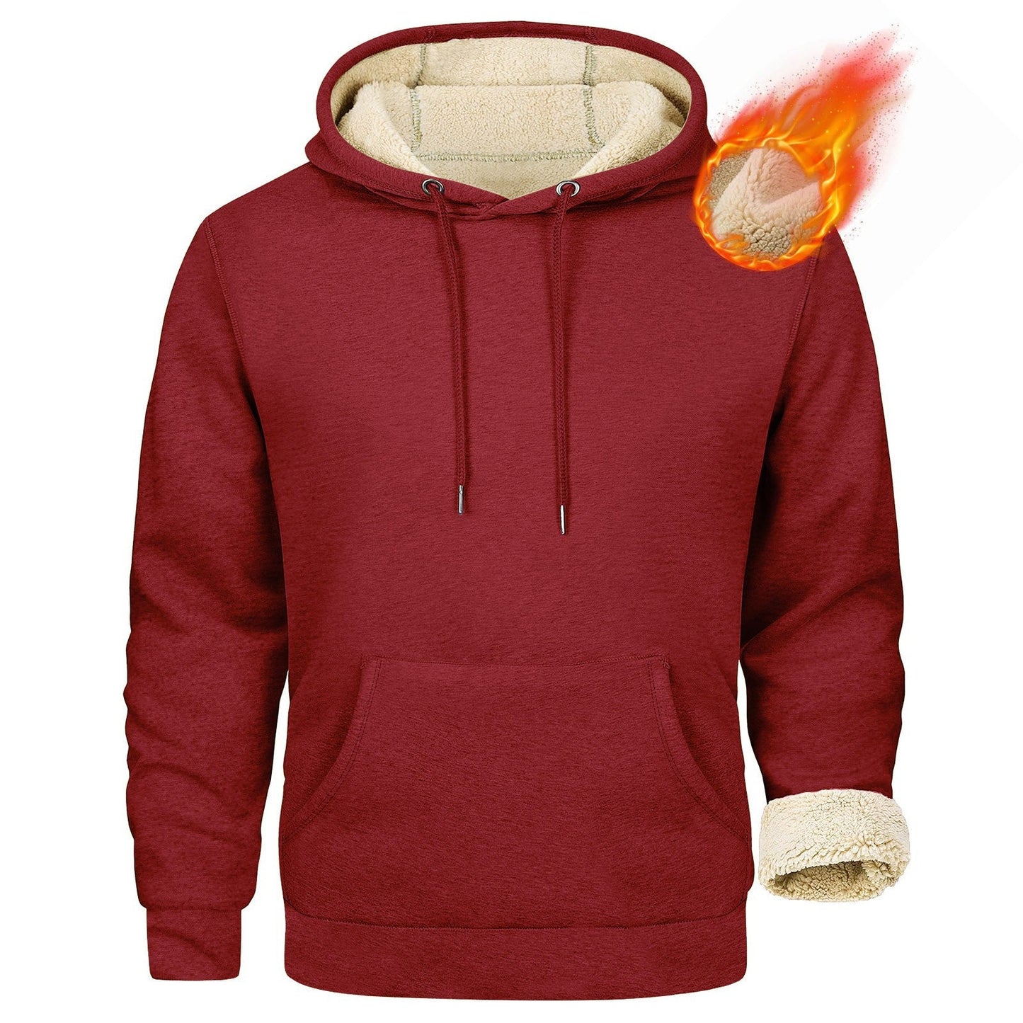 Herren Fleece-Kapuzenpullover mit innenliegendem Kuschelfutter Krohn-e