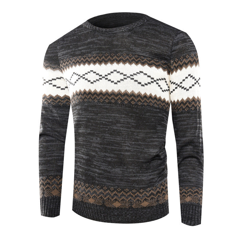 Herren Strickpullover mit modernem geometrischen Muster Krohn-e