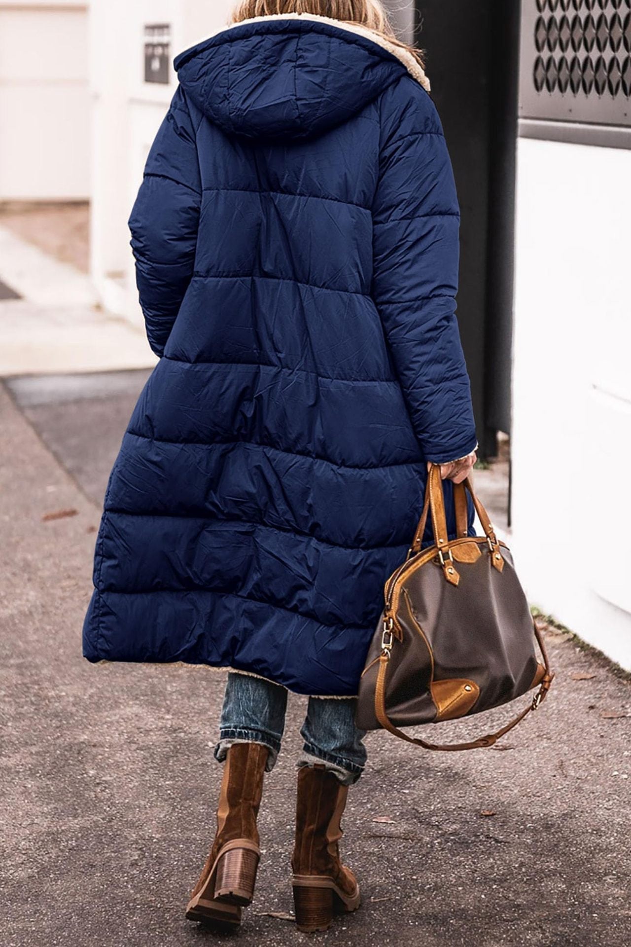 Damen gepolsterte Winterjacke mit Kapuze und kuscheligem Innenfutter Krohn-e