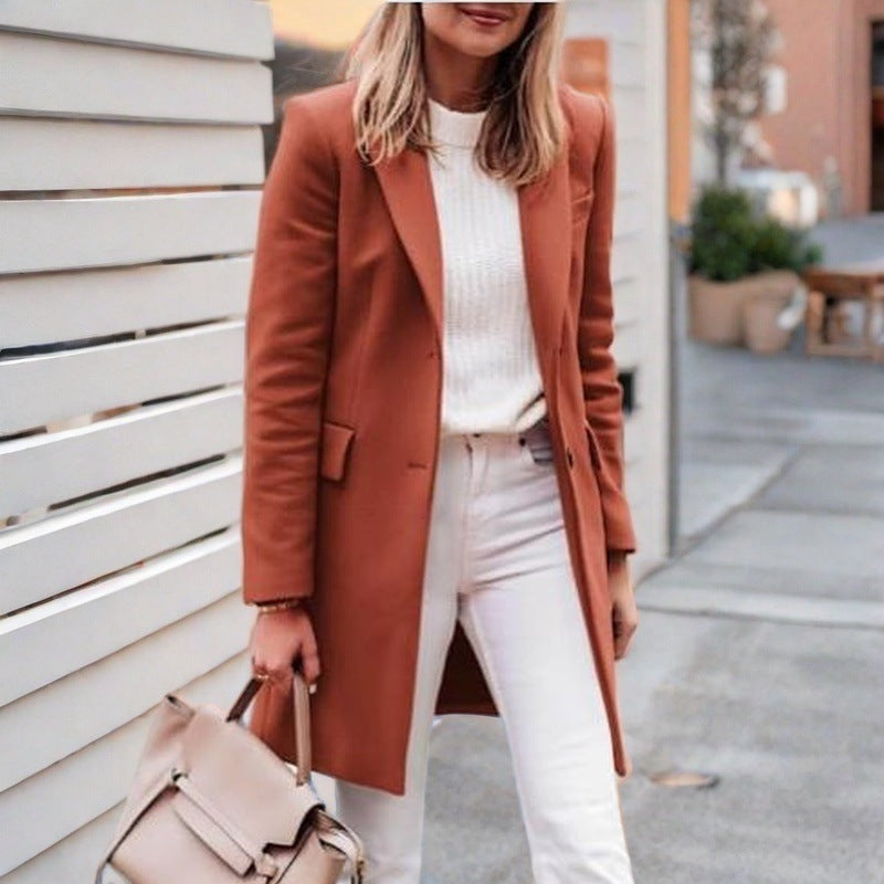 Damen eleganter und bequemer Wollmantel Krohn-e