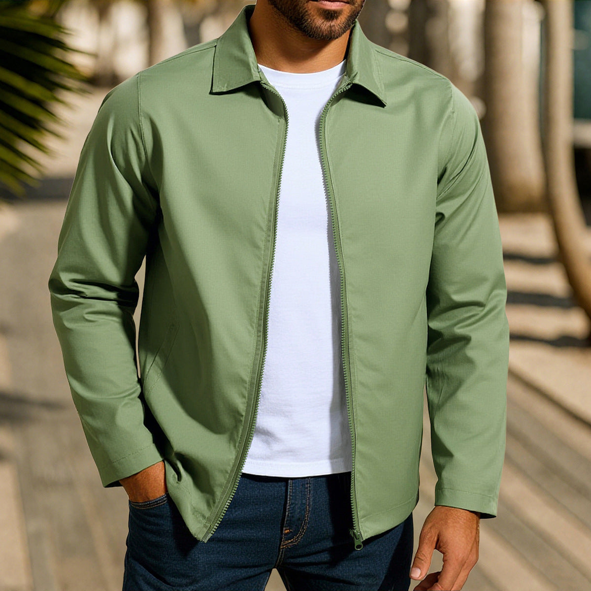Herren lässige Freizeitjacke mit innovativer Windschutztechnologie Krohn-e