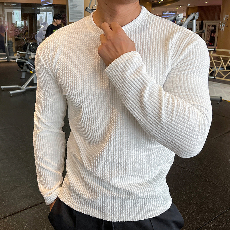 Herren Langarmshirt mit strukturiertem Gewebe Krohn-e