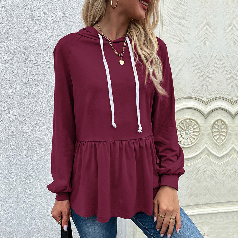 Krohn-e | Kapuzenpullover Rüschendetail