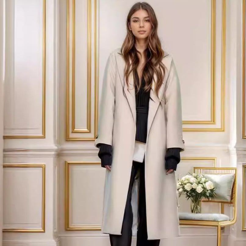 Damen eleganter Duster-Mantel mit geräumigen Taschen und modernem Schnitt Krohn-e