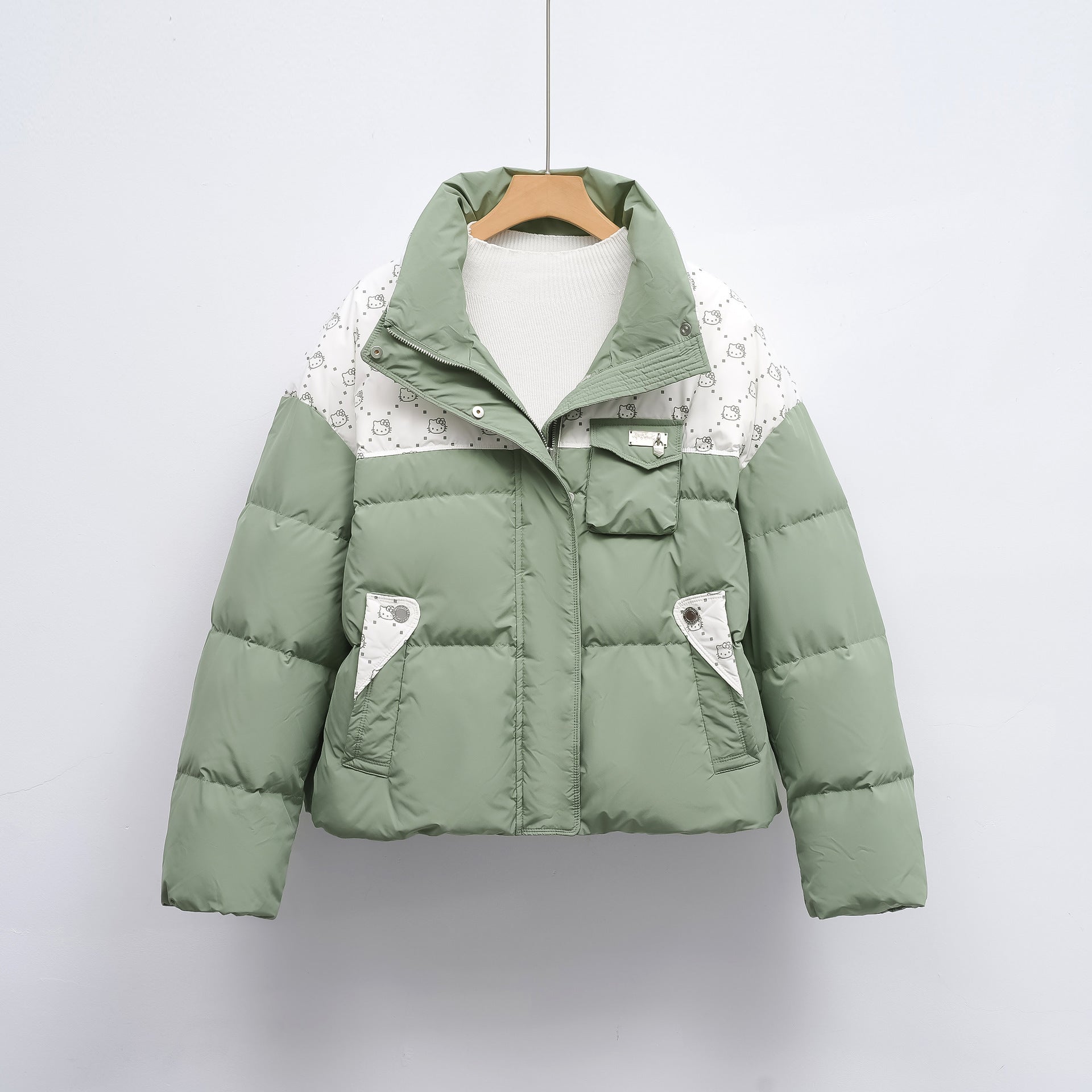 Damen Steppjacke mit hochschließendem Kragen und modischem Muster Krohn-e