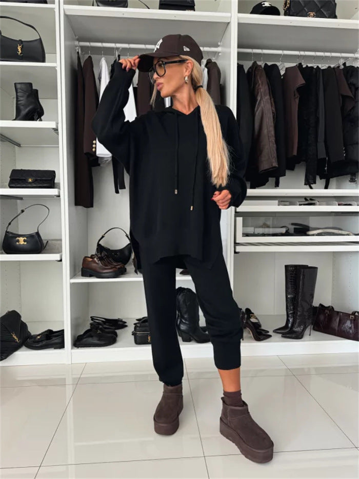 Damen lässiges Sport-Set mit oversized Hoodie und lässigen Jogginghosen Krohn-e