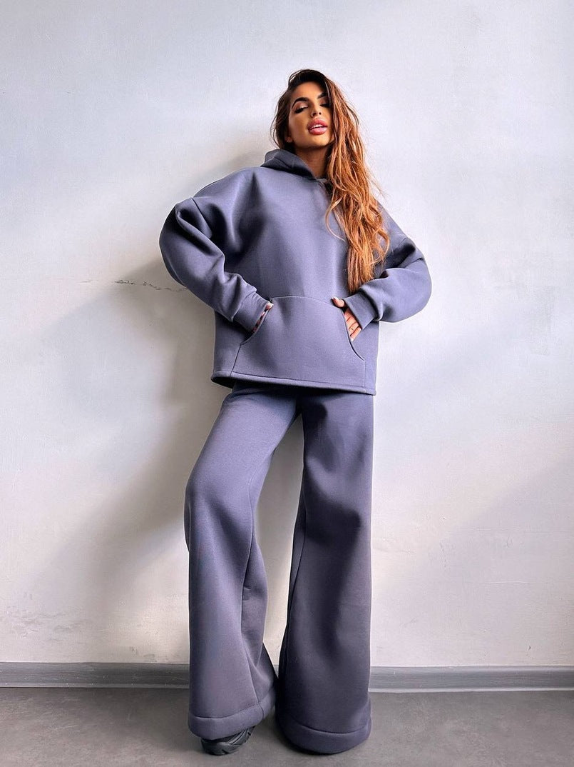 Damen Cooles Oversized Hoodie und weite Freizeithose Krohn-e
