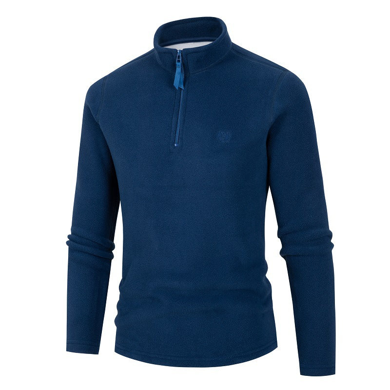 Herren Fleece Pullover mit Stehkragen und Reißverschluss Krohn-e