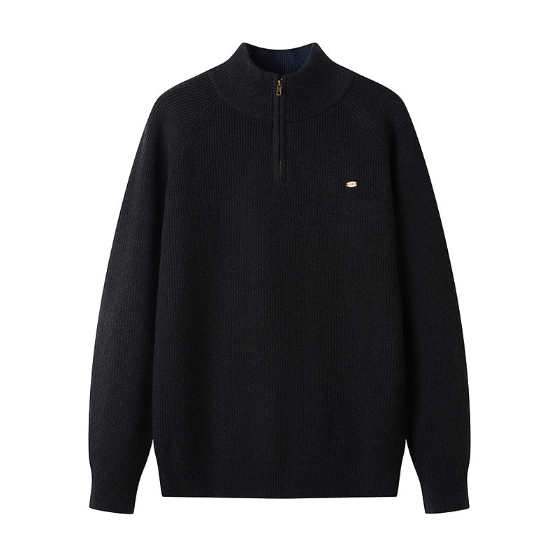 Herren Strickpullover mit halbem Reißverschluss Krohn-e