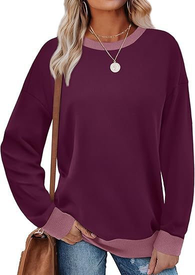 Damen bequemer Sweatshirt mit Raglanärmeln und dekorativem Kragen Krohn-e