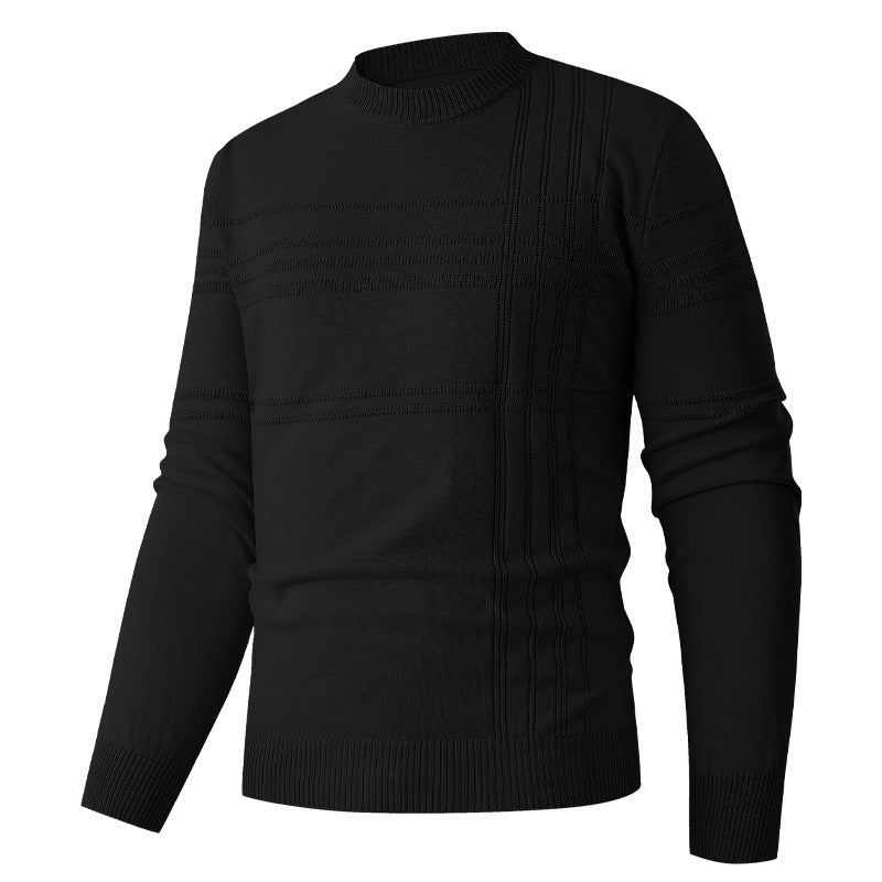 Herren Pullover mit strukturiertem Muster und Rundhalsausschnitt Krohn-e