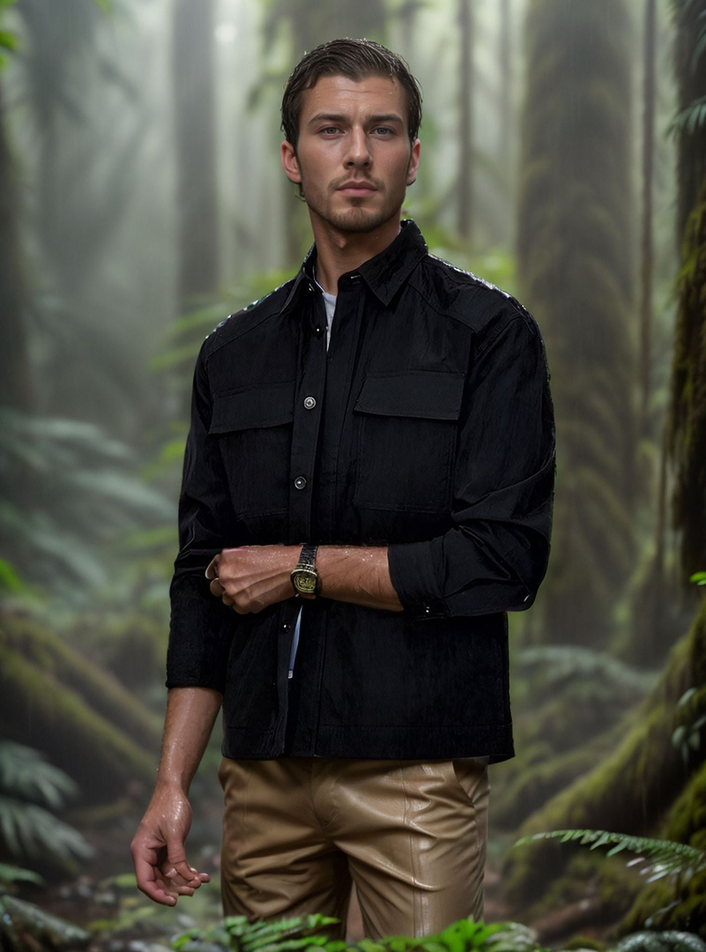 Herren lässige Sommerjacke mit Windschutz Krohn-e