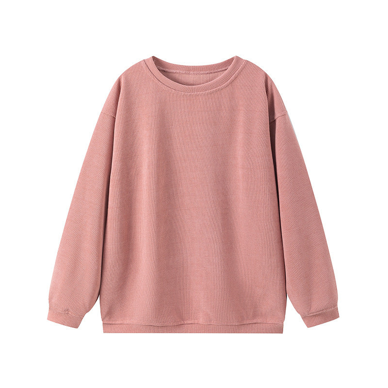Damen lässiger Sweatshirt mit feiner Rippstruktur und komfortablem Schnitt Krohn-e