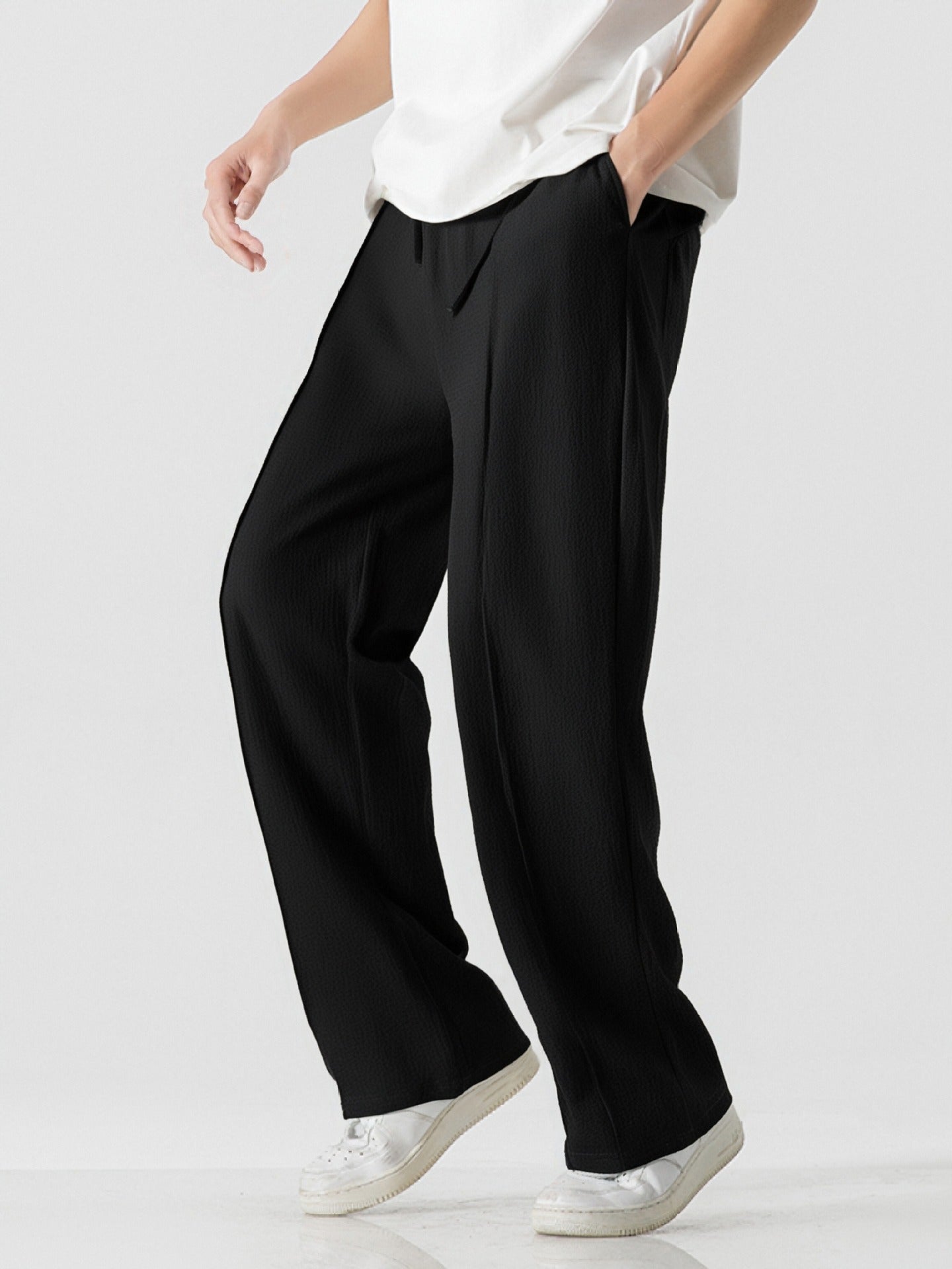 Herren Elegante, weite Freizeithose aus atmungsaktivem Gewebe Krohn-e