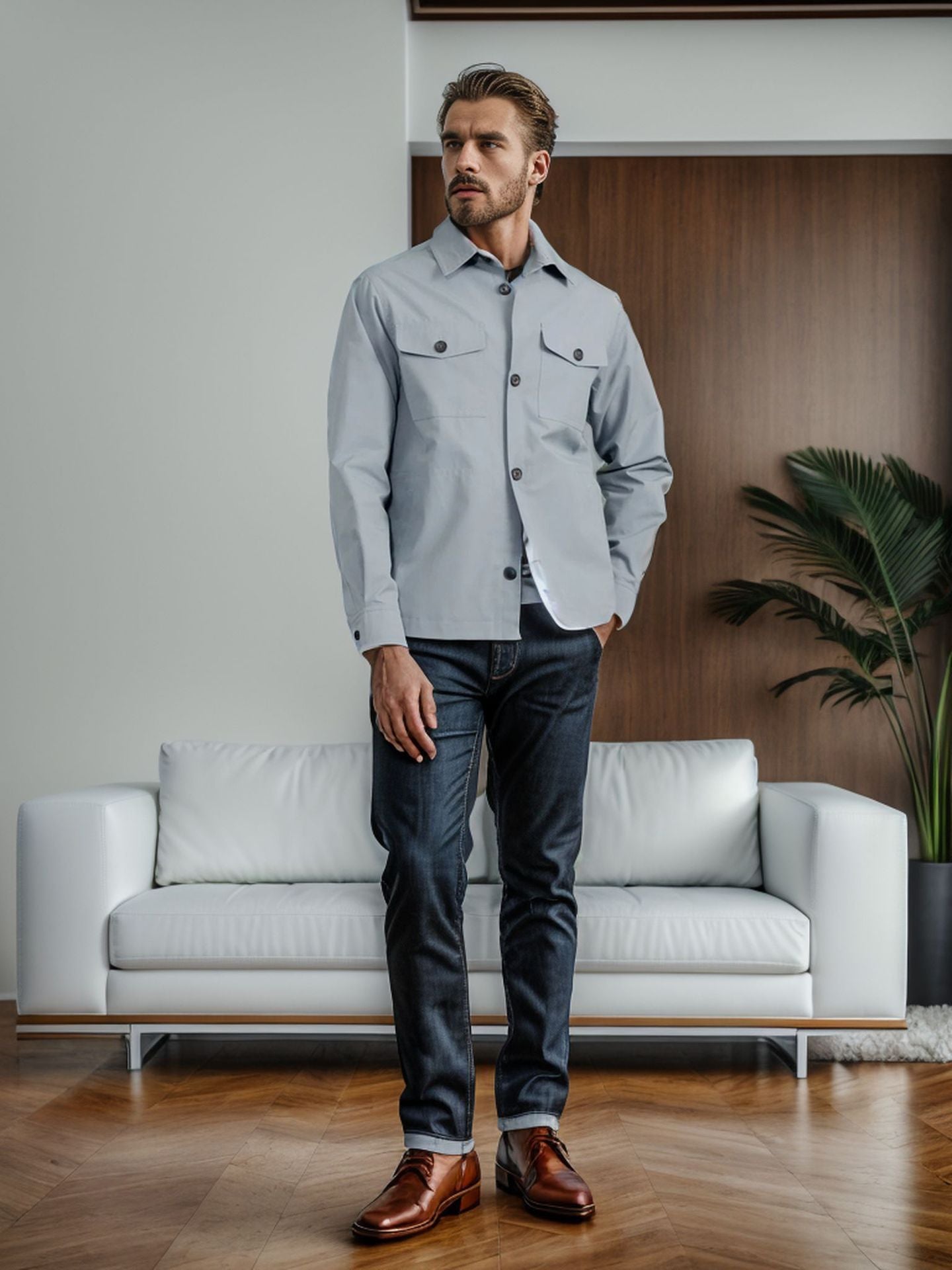 Herren lässige Utility-Jacke Krohn-e