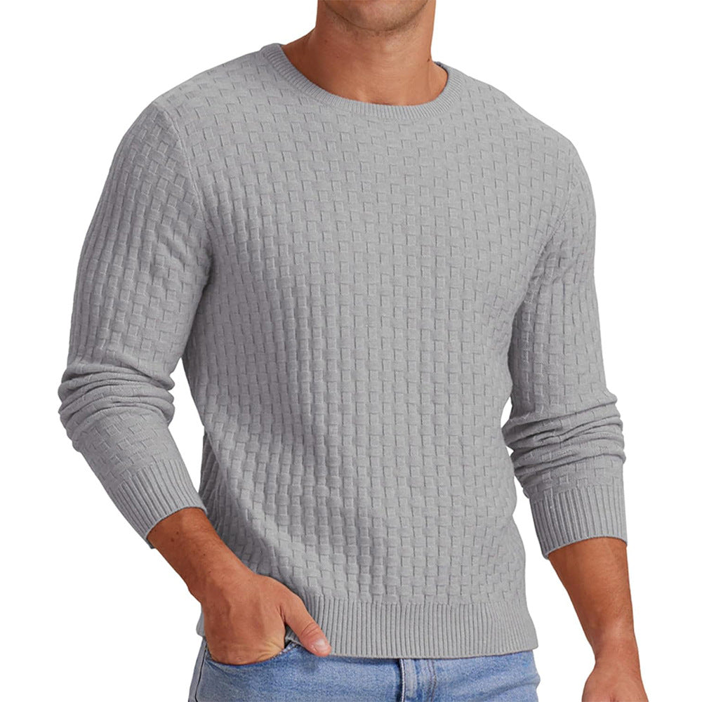 Herren strukturiertes Sweatshirt mit Rundhalsausschnitt und langem Arm Krohn-e