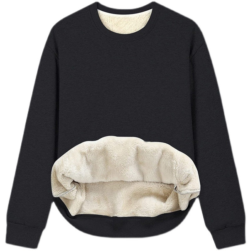 Damen Kuscheliger Sweatshirt mit weichem Innenfutter und Rundhalsausschnitt Krohn-e