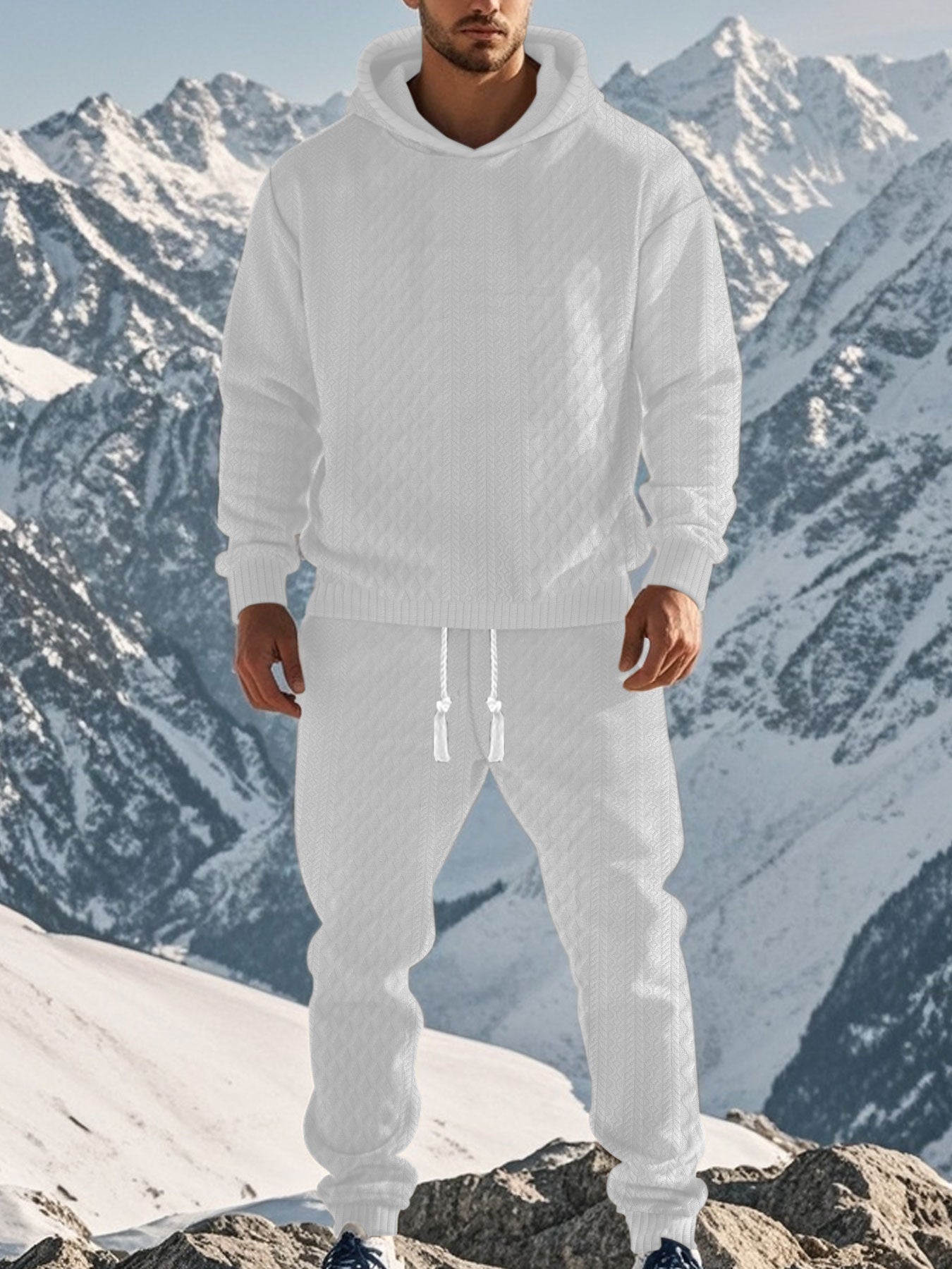 Herren sportliches Hoodie und Jogginghose Set mit strukturiertem Design Krohn-e