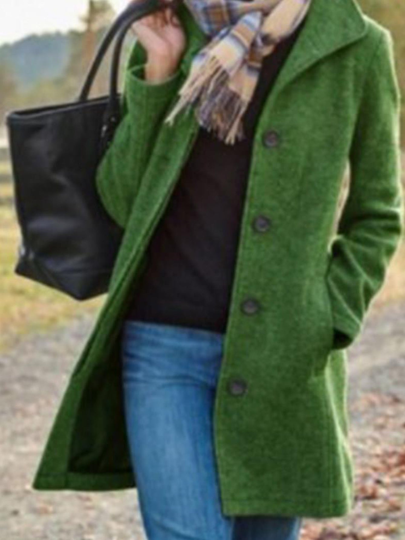 Damen Eleganter Wollmantel mit praktischen Taschen und klassischem Revers Krohn-e
