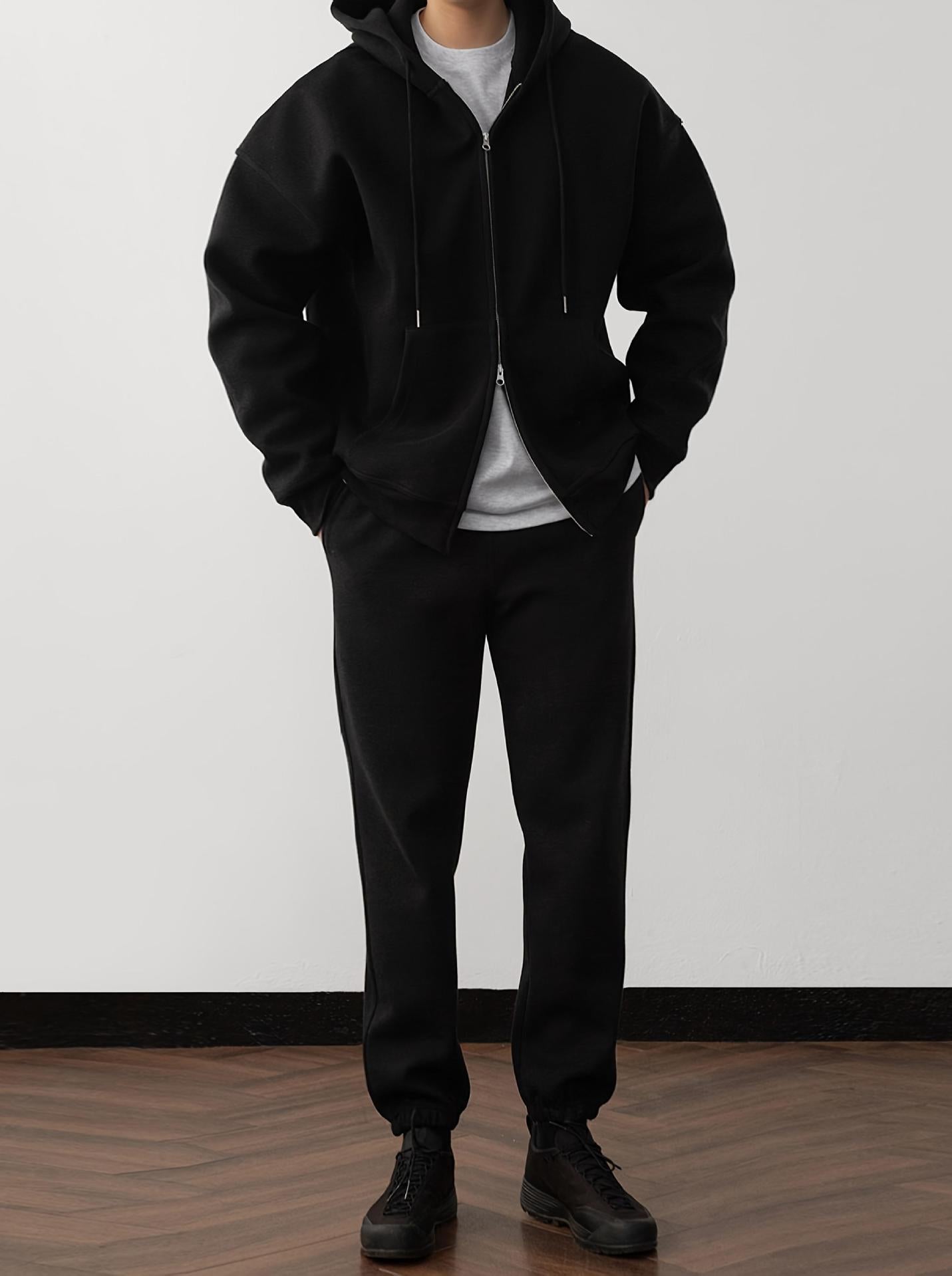 Herren bequeme Freizeitjacke mit passender Jogginghose Krohn-e