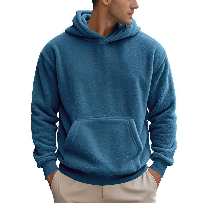 Herren Fleece Hoodie mit Kängurutasche und modernem Schnitt Krohn-e