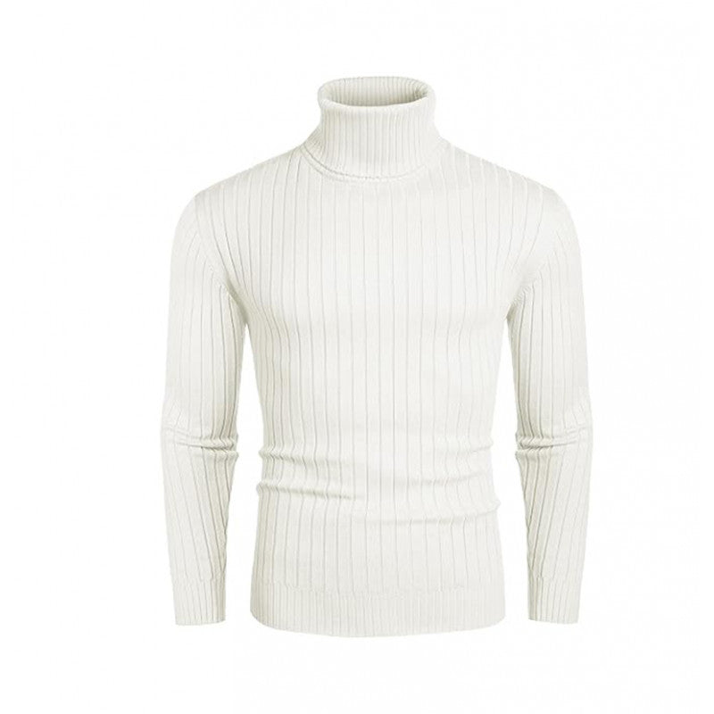 Herren Rollkragenpullover aus elastischem Strickmaterial mit feinem Rippendesign Krohn-e