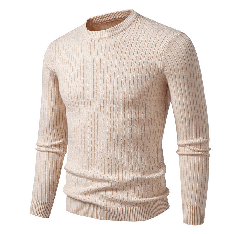 Herren Grobstrickpullover mit elegantem Zopfmuster Krohn-e