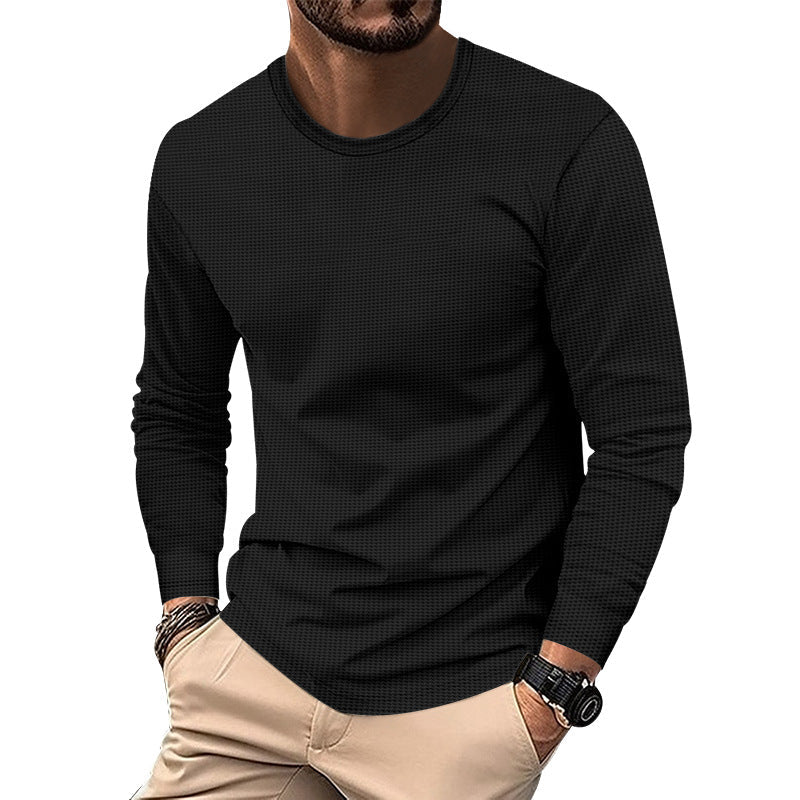 Herren modisches Langarmshirt mit strukturierter Oberfläche Krohn-e