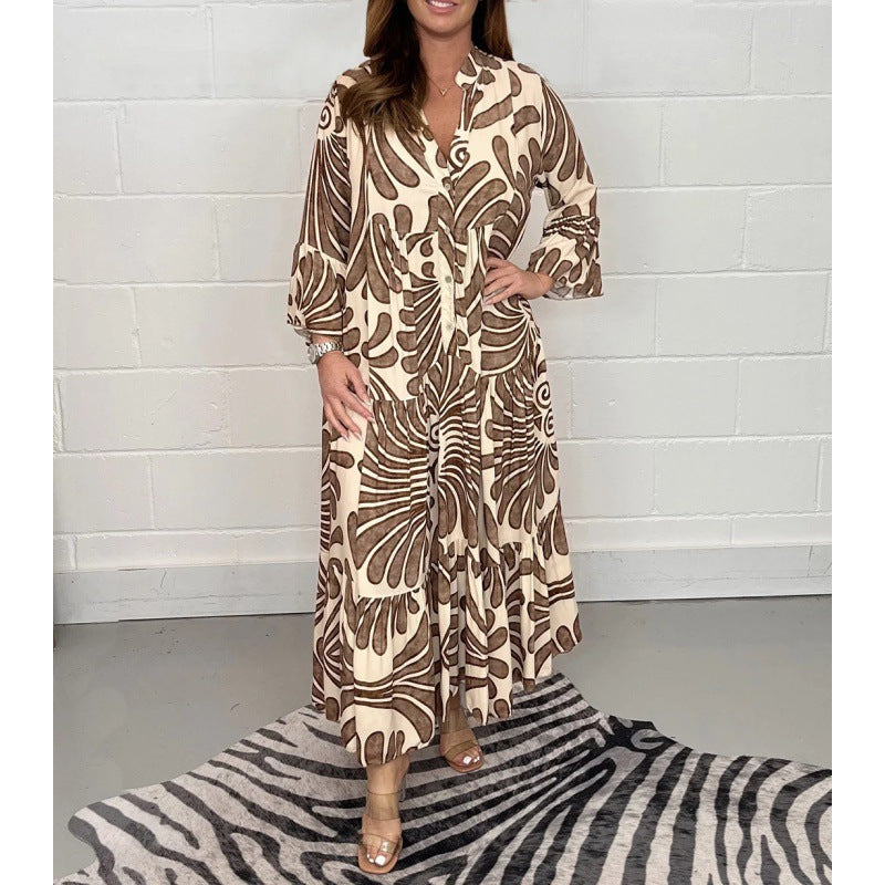 Elegantes Chiffon-Wickelkleid mit V-Ausschnitt von Krohn-e