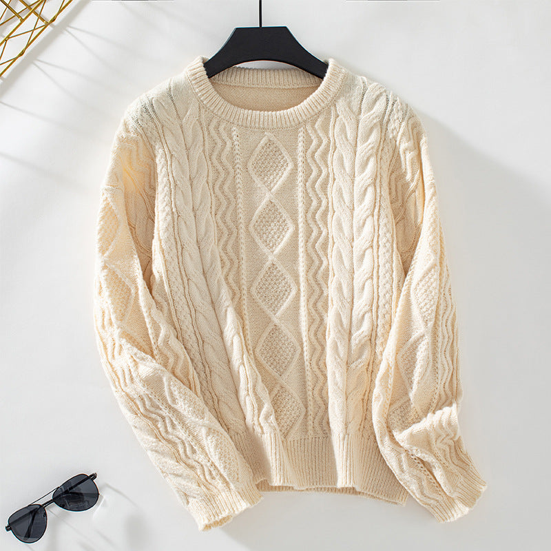 Damen Grobstrickpullover mit strukturiertem Zopfmuster Krohn-e