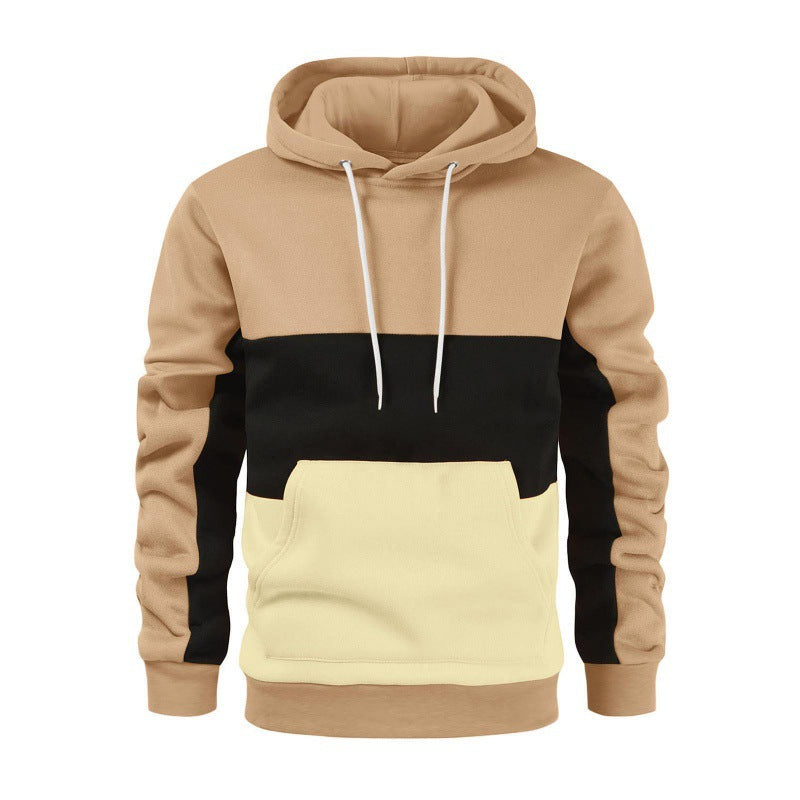 Herren sportlicher Kapuzenpullover mit kontrastierenden Farbblock-Design Krohn-e