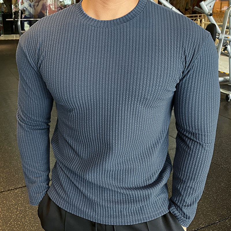 Herren Langarmshirt mit strukturiertem Gewebe Krohn-e
