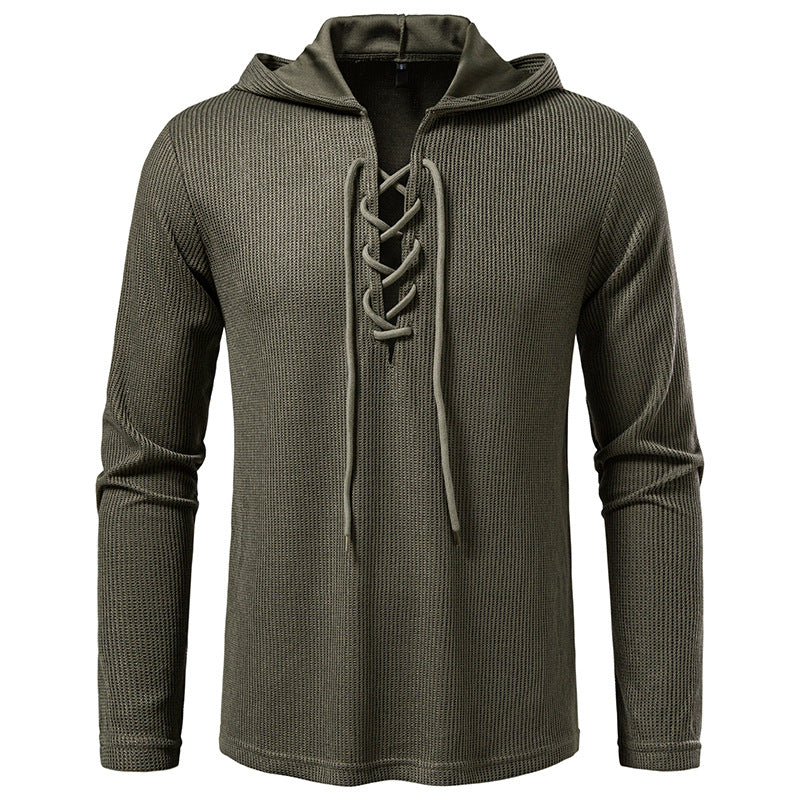 Herren Kapuzenpullover mit innovativer Schnürung und strukturiertem Design Krohn-e