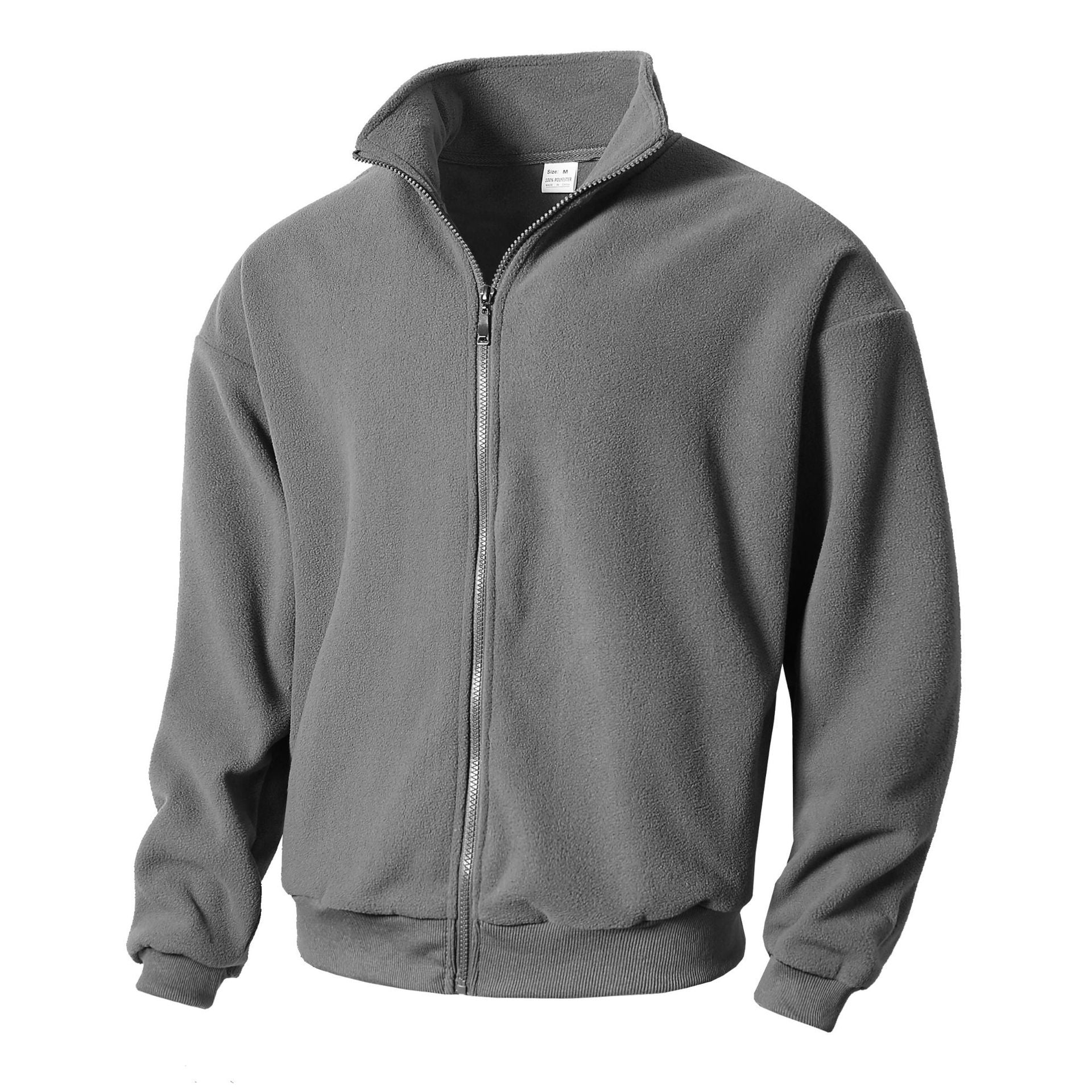 Herren Fleecejacke mit hohem Kragen und durchgehendem Reißverschluss Krohn-e