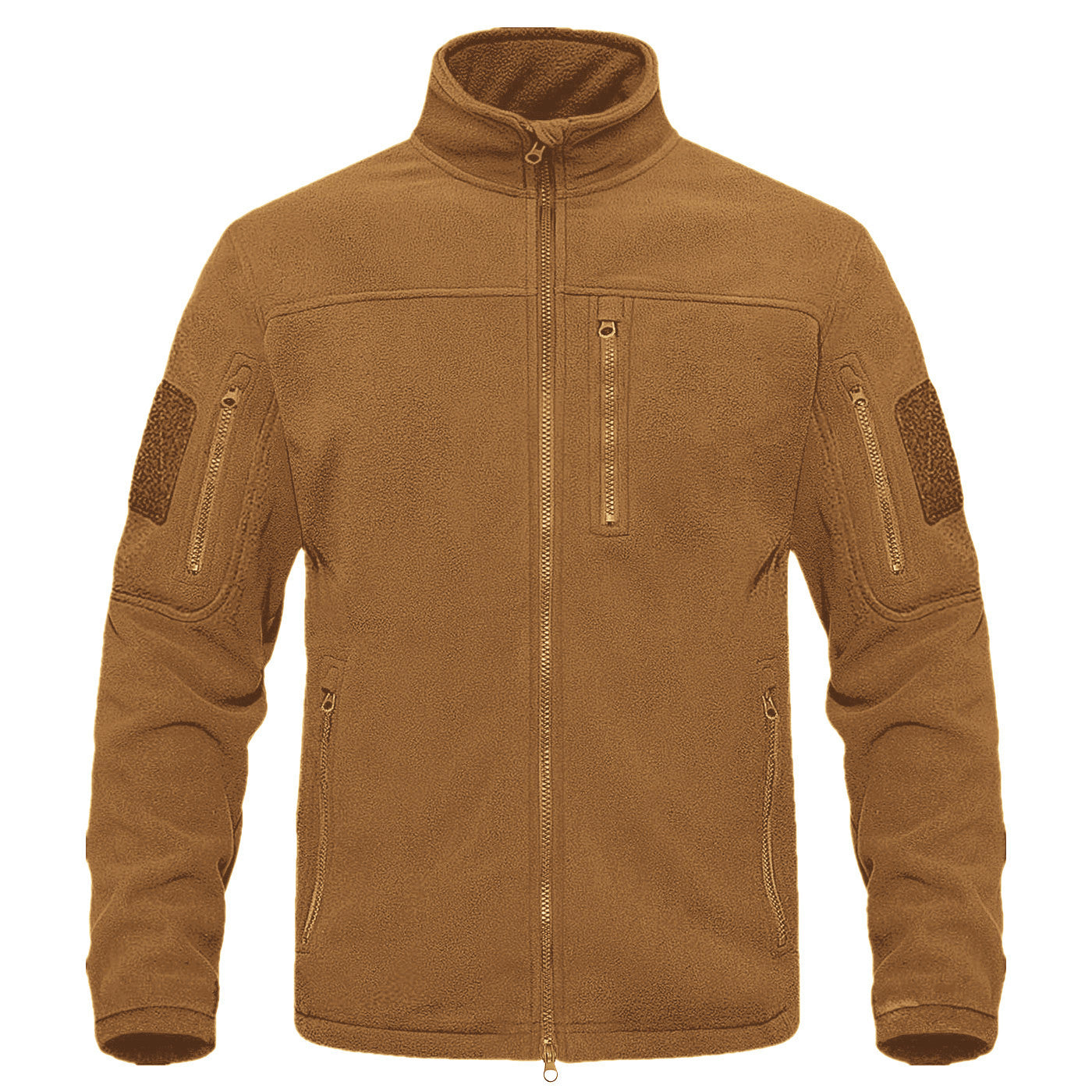 Herren Fleecejacke mit vielseitigen Taschen und hochschließendem Kragen Krohn-e