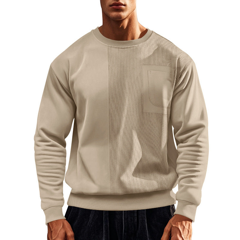 Herren Sportlicher Sweatshirt mit strukturiertem Design und praktischer Tasche Krohn-e