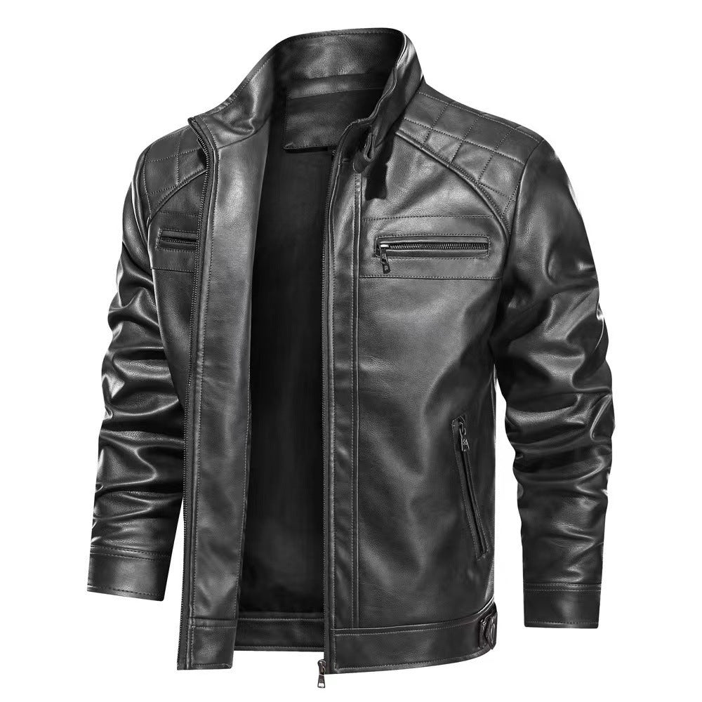 Herren modische Motorradjacke mit praktischen Taschen Krohn-e