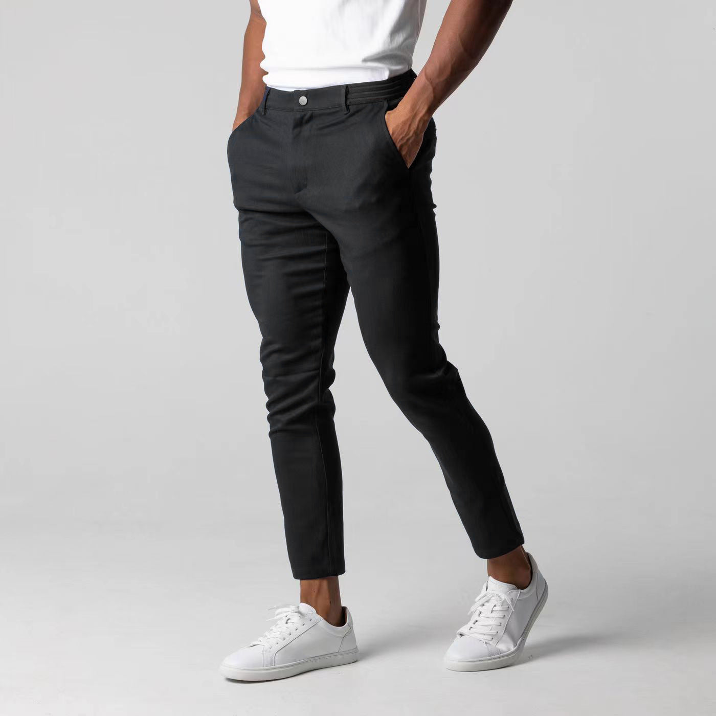Salvio Herren Chinos mit Stretch