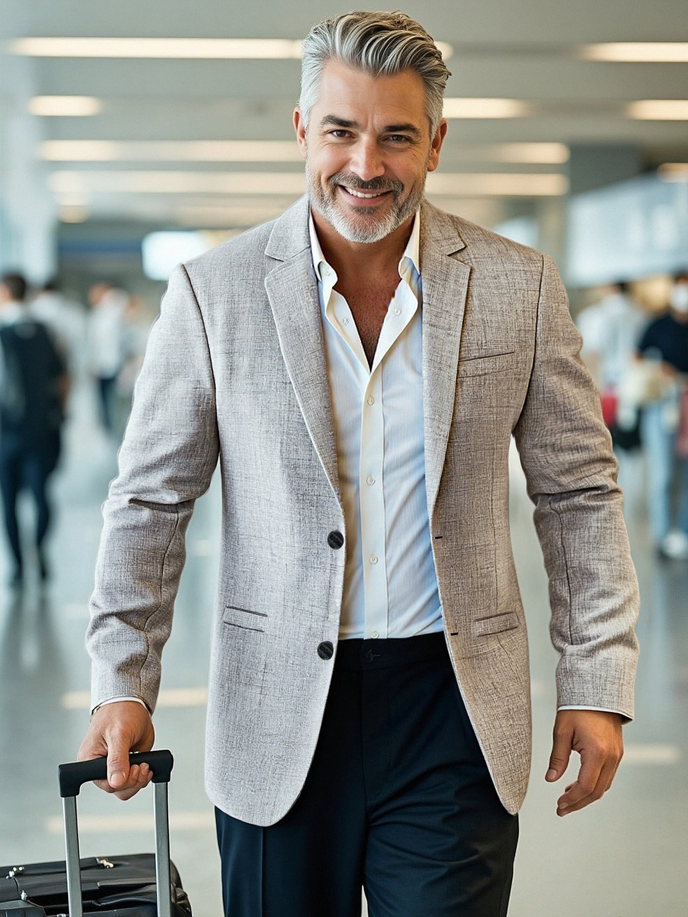 Herren eleganter, strukturierter Blazer mit modernem Schnitt Krohn-e