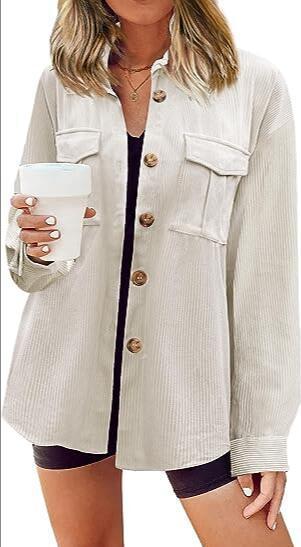 Damen Cordhemdjacke mit doppelter Brusttasche Krohn-e