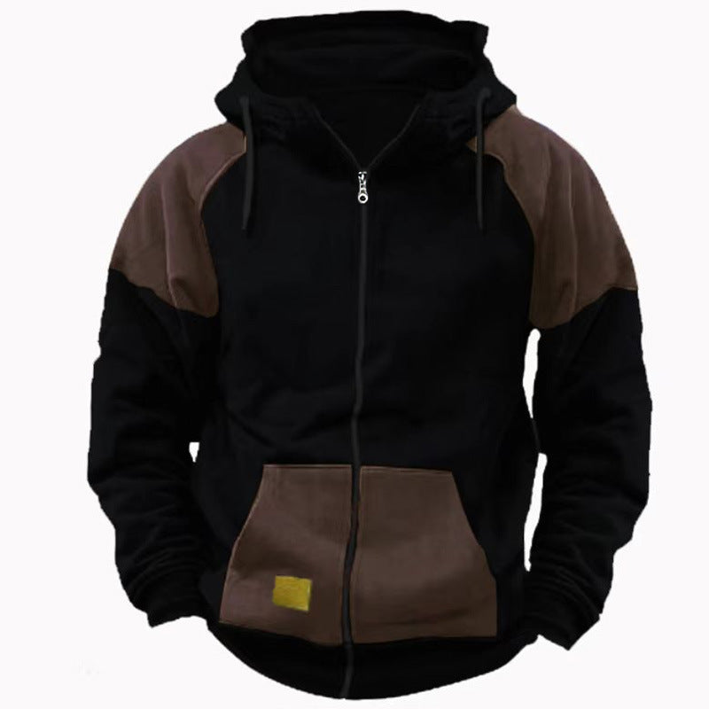 Herren sportliche Kapuzenjacke mit modischen Kontrastdetails Krohn-e