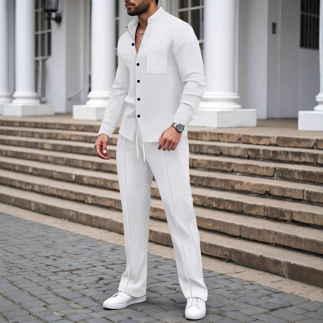Herren elegante Karohose mit passendem Hemd Krohn-e