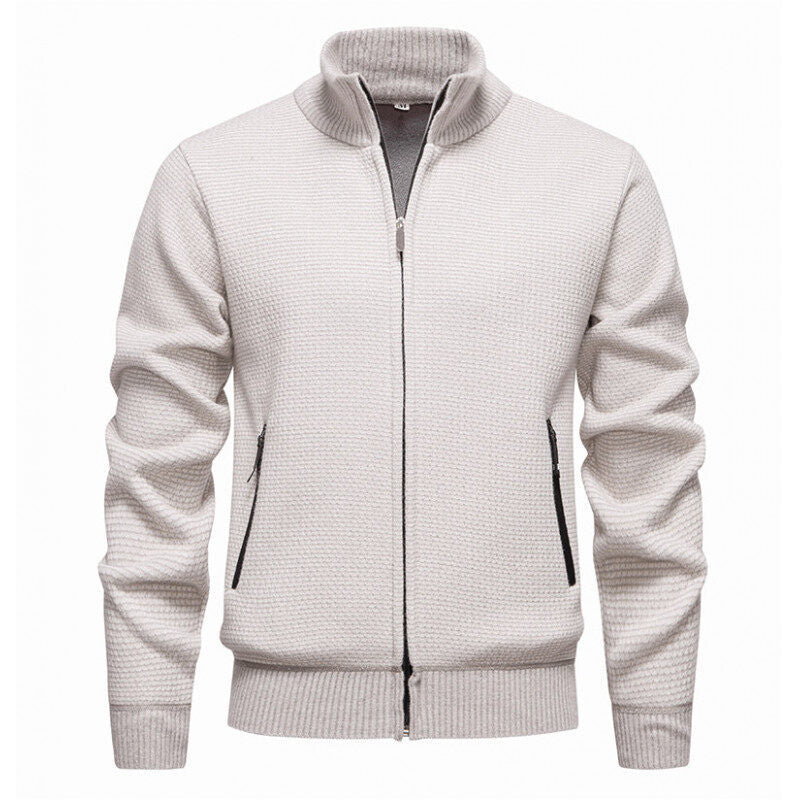 Herren Strickjacke mit modernem Reißverschluss und praktischen Taschen Krohn-e