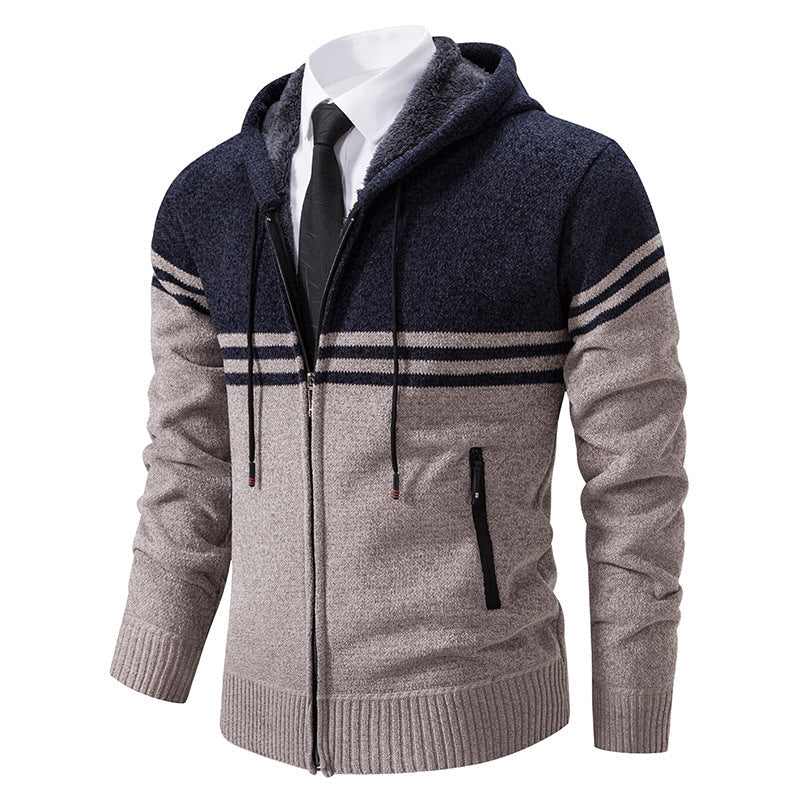 Herren modische Kapuzenjacke mit strukturiertem Design Krohn-e