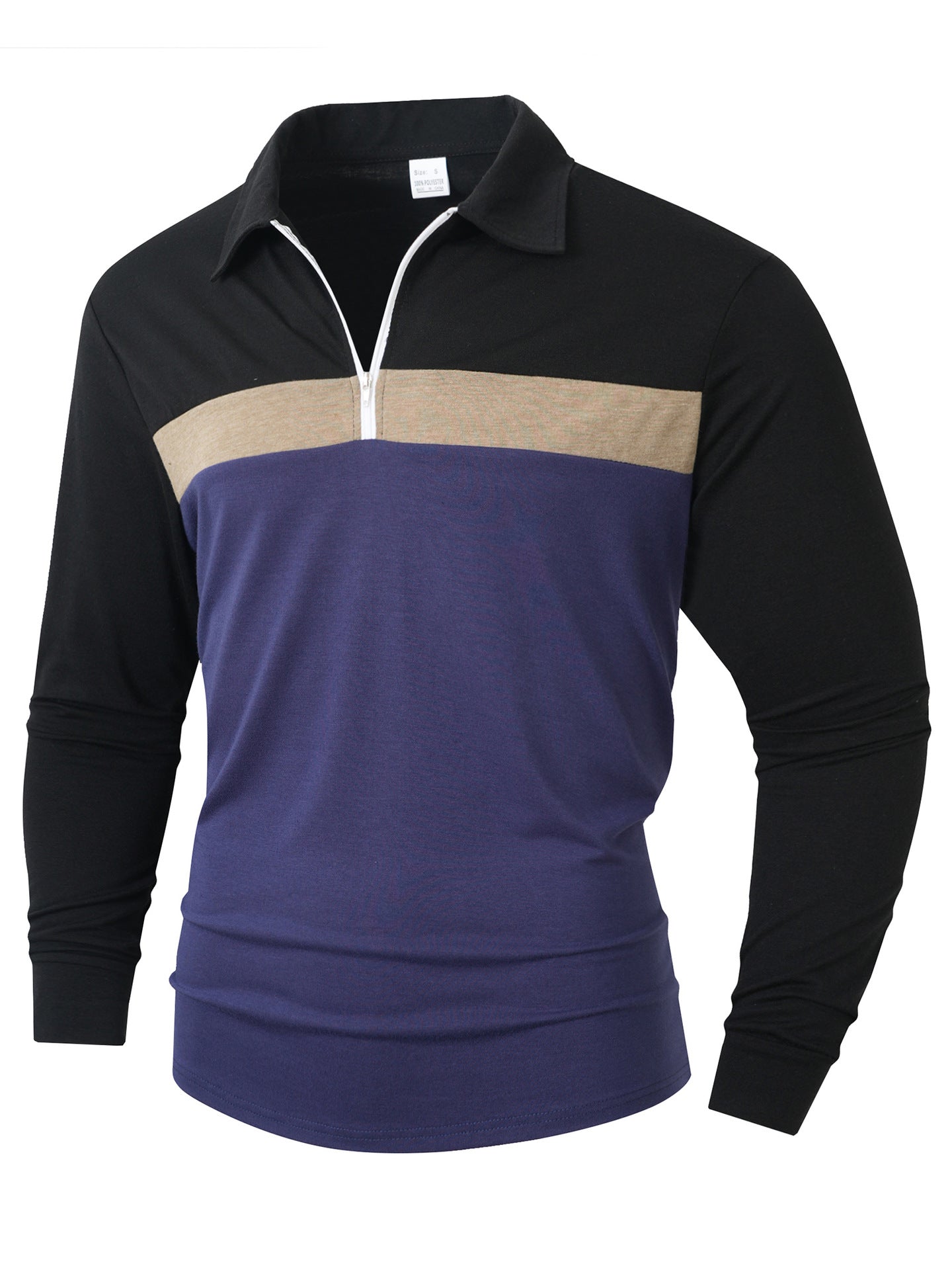 Herren Sportliches Langarmshirt mit Reißverschluss Krohn-e