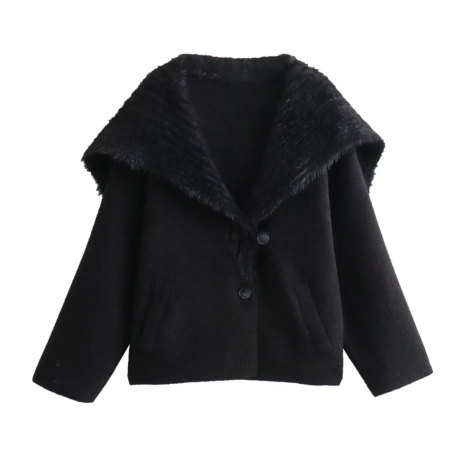 Damen Kuschelige Fleecejacke mit breitem Kragen Krohn-e