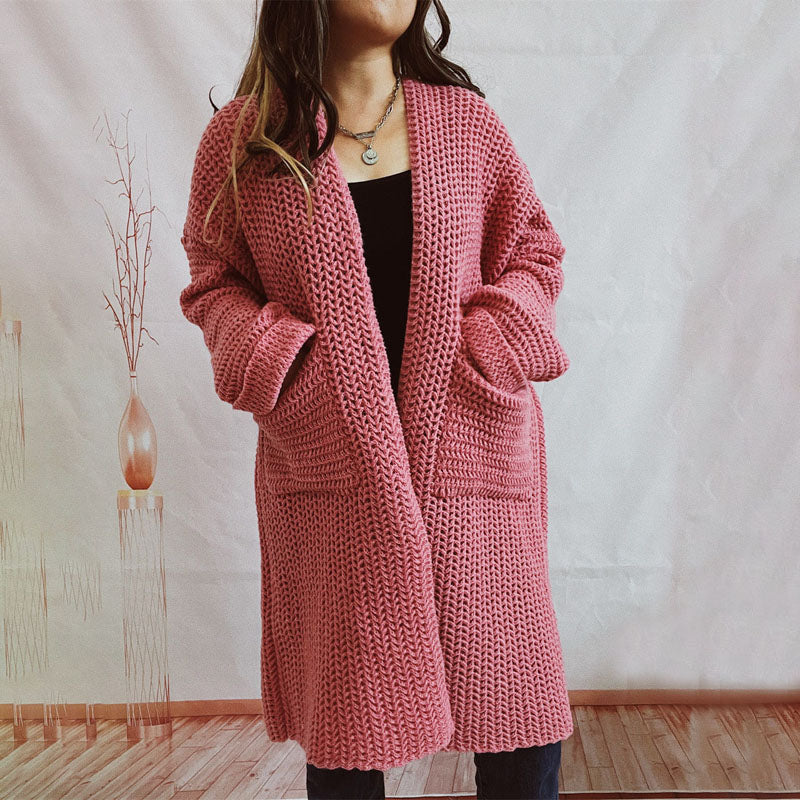 Krohn-e | Einfarbige Strickjacke
