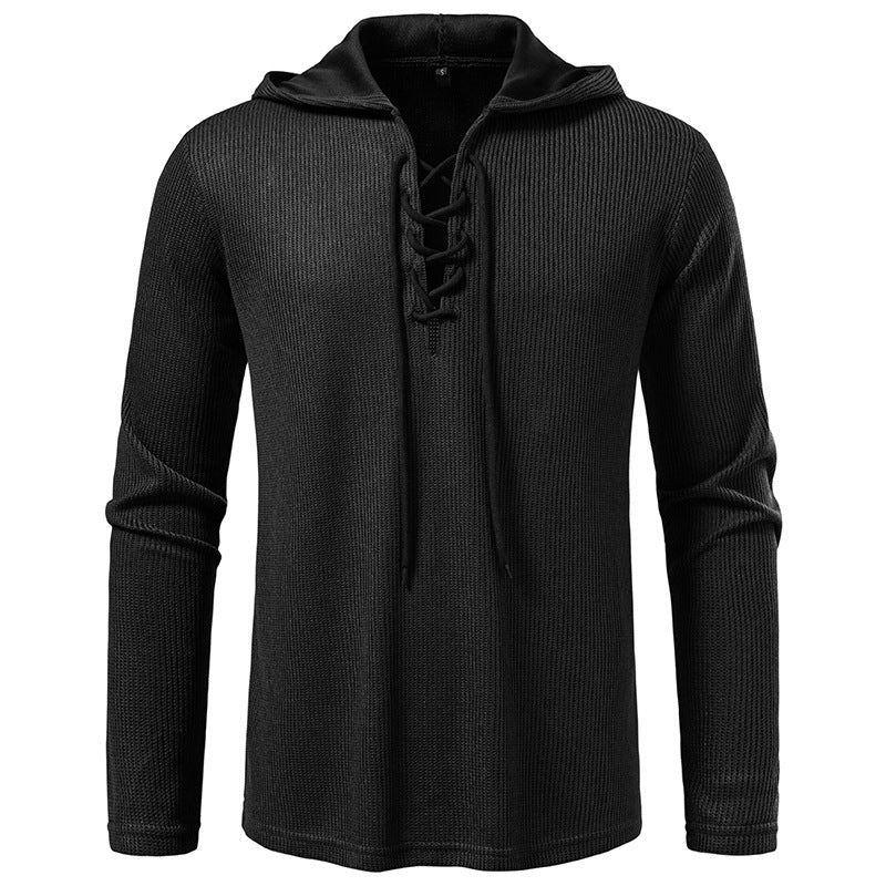 Herren Kapuzenpullover mit innovativer Schnürung und strukturiertem Design Krohn-e