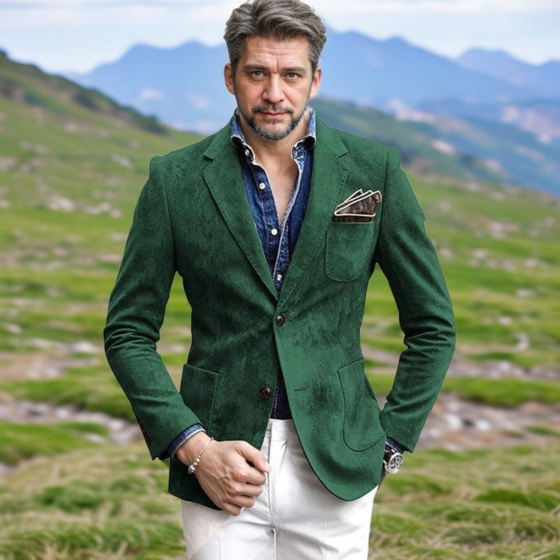 Herren Samt-Blazer mit eleganter Schnittführung Krohn-e