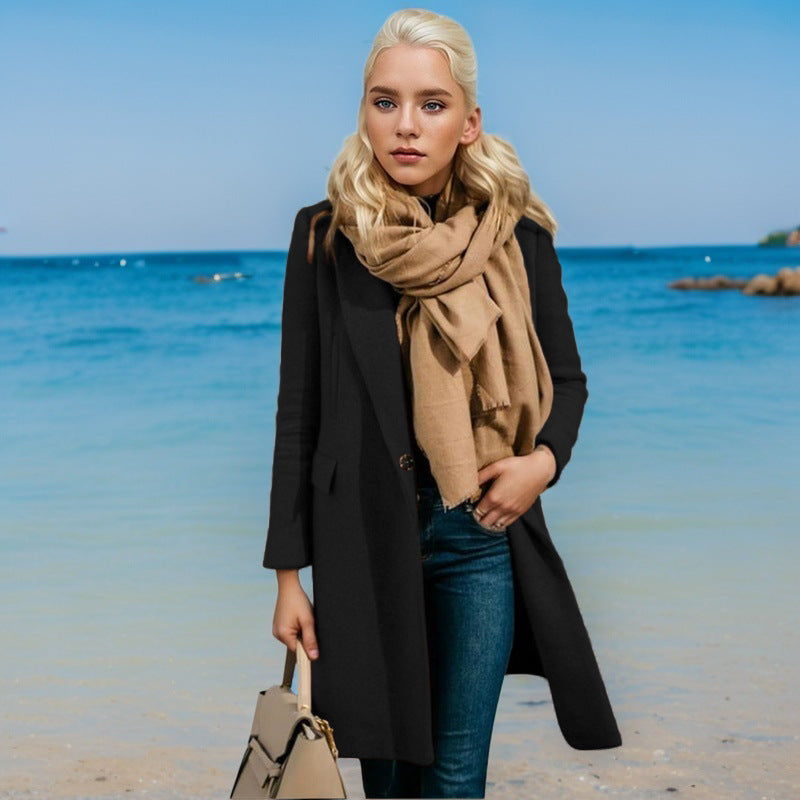 Damen Eleganter Trenchcoat mit Doppelknopfleiste und hochwertigem Material Krohn-e